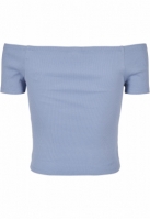 Ladies Off Shoulder Rib Tee