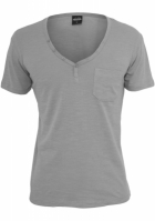 Slub Y-Neck Henley