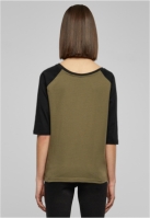 Ladies 34 Contrast Raglan Tee