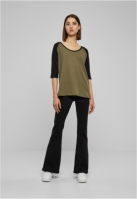 Ladies 34 Contrast Raglan Tee