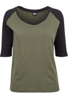 Ladies 34 Contrast Raglan Tee