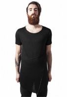 Long Open Edge Front Zip Tee