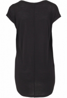 Ladies Long Back Shaped Slub Tee