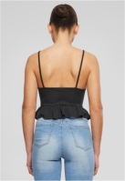 Ladies Waffle Pique Ruffle Top