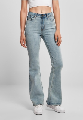 Ladies High Waist Flared Denim Pants