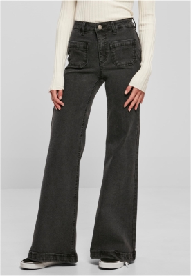 Ladies Vintage Flared Denim Pants