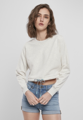 Ladies Oversized Cropped Crewneck