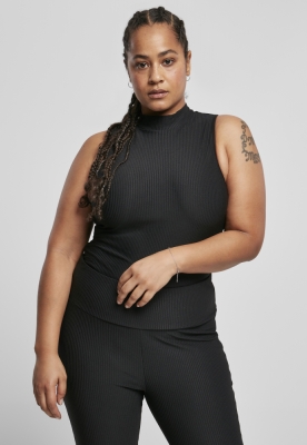 Ladies Sleeveless Rib Turtleneck Body