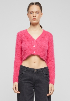 Ladies Cropped Feather Cardigan
