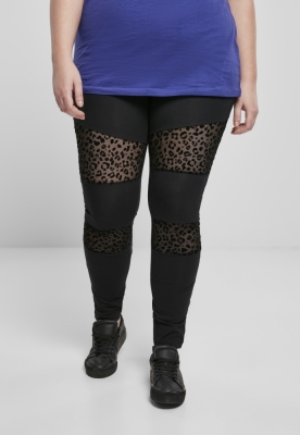 Ladies Flock Lace Inset Leggings