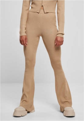 Ladies Rib Knit Bootcut Leggings