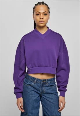 Ladies Cropped V-Neck