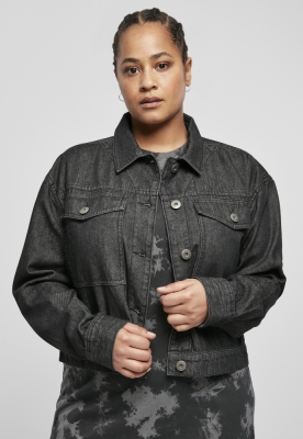 Ladies Short Oversized Denim Jacket