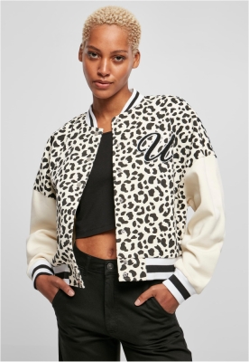 Ladies AOP Oversized College Sweat Jacket