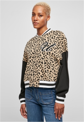 Ladies AOP Oversized College Sweat Jacket