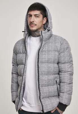 Hooded Check Puffer Jacket