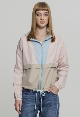 Ladies 3-Tone Oversize Windbreaker