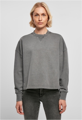 Ladies Heavy Terry Garment Dye Crewneck