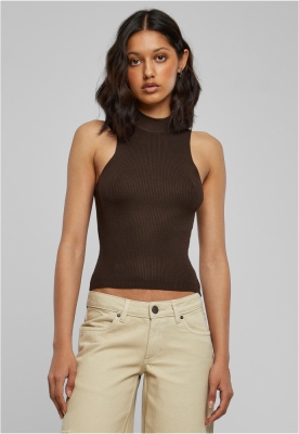 Ladies Short Rib Knit Turtleneck Top