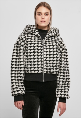 Ladies Short Oversized AOP Sherpa Jacket