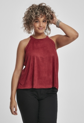 Ladies Peached Rib Neckholder Tank