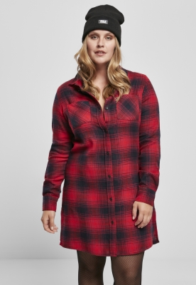 Ladies Check Shirt Dress
