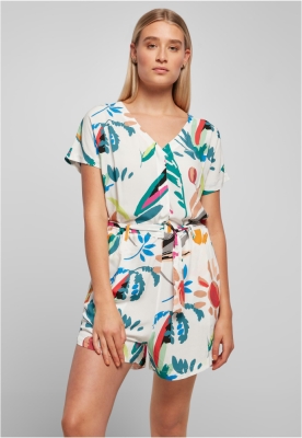 Ladies Short Viscose Belt Jumpsuit