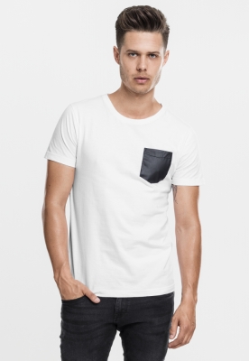 Synthetic Leather Pocket Tee