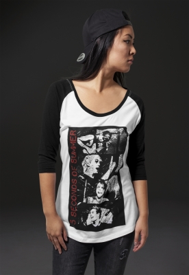 Ladies 5 Seconds of Summer Stacked Raglan Tee