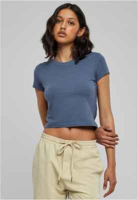 Ladies Stretch Jersey Cropped Tee